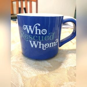 Parker Lane "Who Rescued Whom?" Coffee mug, ceramic